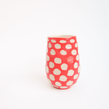 Dotty small vase red