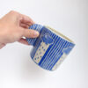 Azzone Alessandra Handmade, blue, ceramics, coffee, sgraffito, stoneware, sunday morning