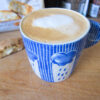 Azzone Alessandra Handmade, blue, carving, coffee, mug, stoneware