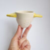 Alessandra Azzone Handmade, colours, midfire, mini colander, strainer, wheel throwing, winged handles