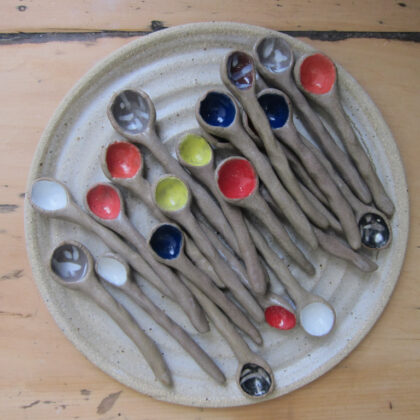 Azzone Alessandra Handmade, colorful, spoon, stoneware
